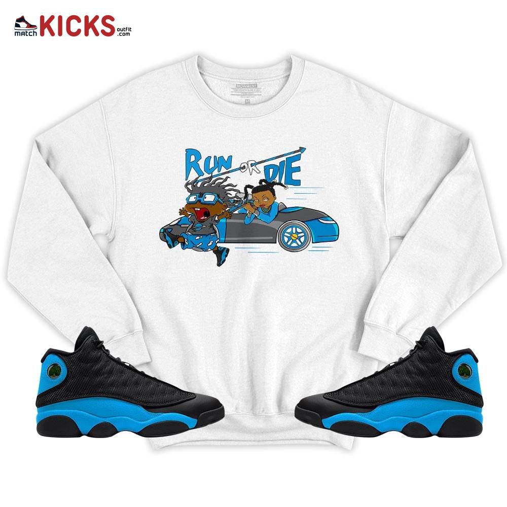 Run Or Die Rugats Sneaker Shirt Match Black University Blue 13s, Jordan 13 Black University Blue 2022 MKO T-Shirt Run Or Die Rugats Sneaker Shirt Match Black University Blue 13s, Jordan 13 Black University Blue 2022 MKO T-Shirt