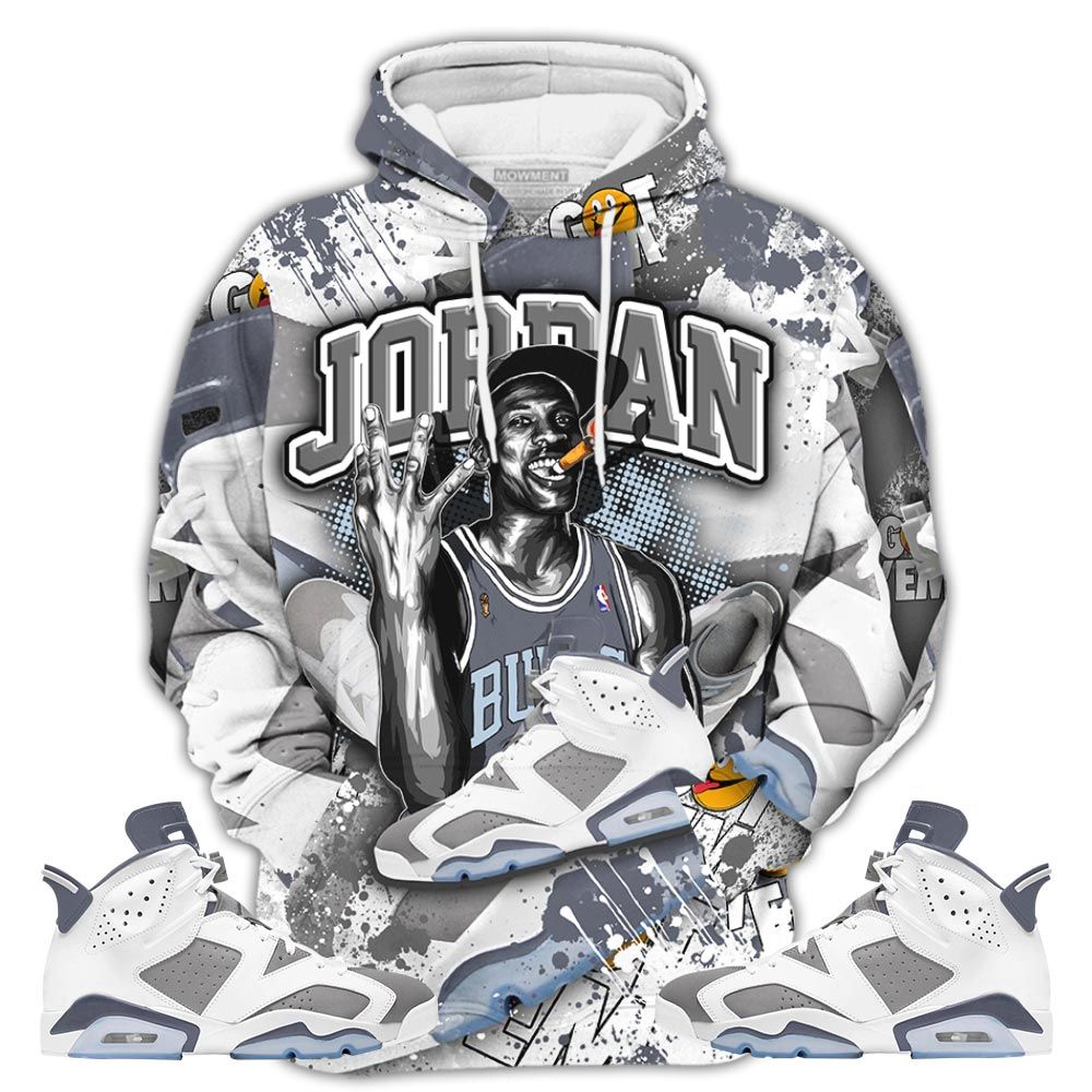 S01Hd Jordan 23M Sneaker Shirt Match Retro Cool Grey 6S, Jordan 6 Cool Grey Hoodie Sweatshirt Tee All Over Print MKO Shirt