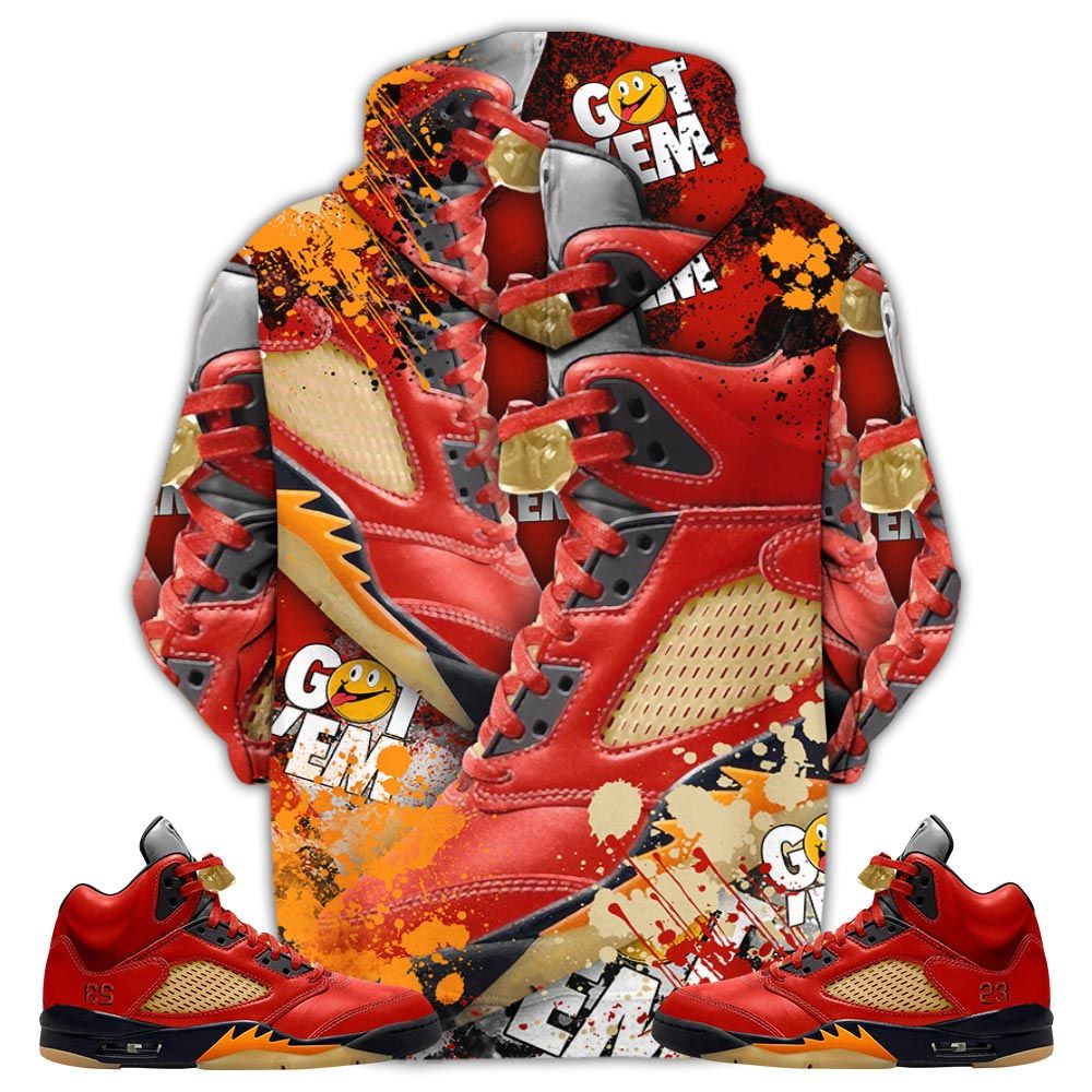 S01Hd Number 23 Jd Sneaker Shirt Match Retro Mars For Her 5S, Jordan 5 Mars For Her Hoodie Sweatshirt Tee All Over Print MKO Shirt