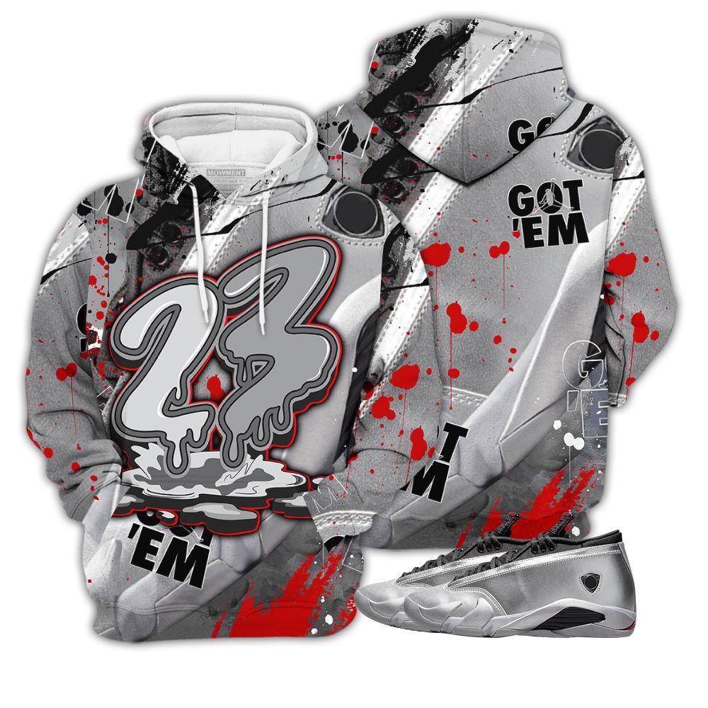 S02Hd 23 Drip Sneaker Shirt Match 14 Low Metallic Silver, Jordan 14 Metallic Silver Hoodie Sweatshirt Tee All Over Print MKO Shirt S02Hd 23 Drip Sneaker Shirt Match 14 Low Metallic Silver, Jordan 14 Metallic Silver Hoodie Sweatshirt Tee All Over Print MKO Shirt