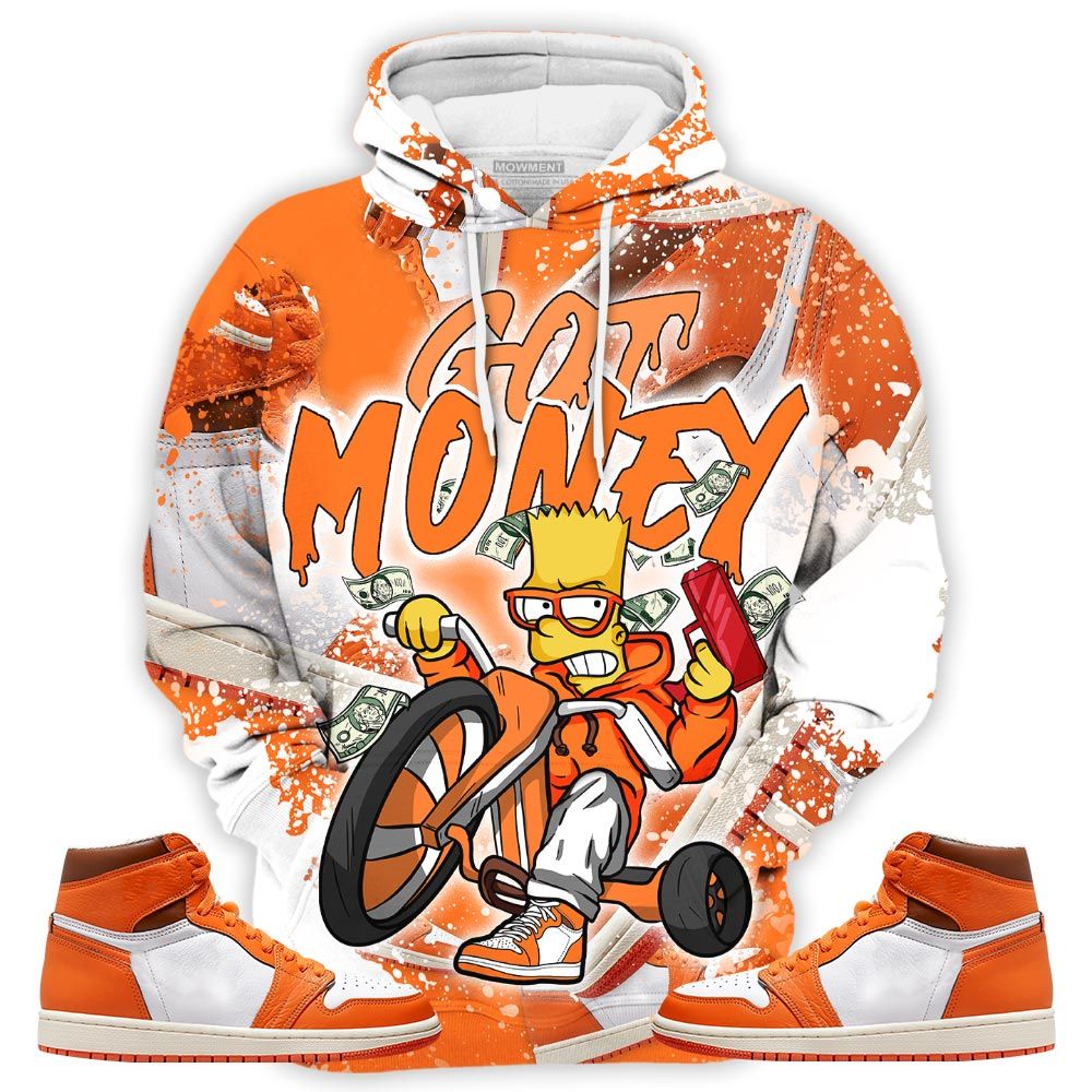 Sauce Bart Got Money Sneaker Shirt Match High Og Starfish 1S, Jordan 1 Retro High Og Starfish Hoodie Sweatshirt Tee All Over Print MKO Shirt