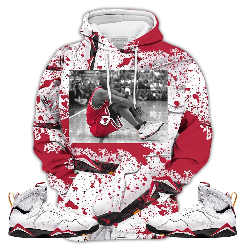 Sauce Basketball Shoes Goat Number 23 Sneaker Shirt Match Og Cardinal 7S, Jordan 7 Retro Cardinal Hoodie Sweatshirt Tee All Over Print MKO Shirt