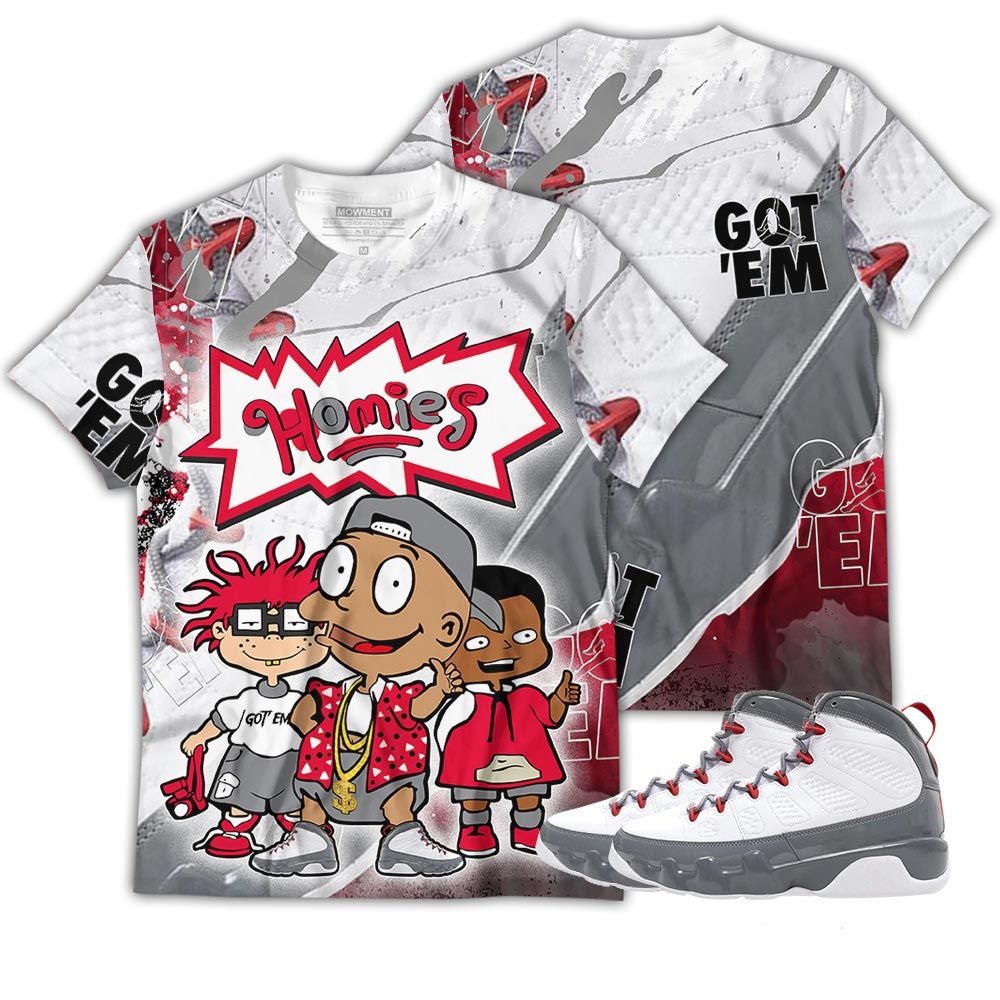 Sauce Cartoon 90S Homies Sneaker Shirt Match Fire Red 9S, Jordan 9 Retro Fire Red Hoodie Sweatshirt Tee All Over Print MKO Shirt Sauce Cartoon 90S Homies Sneaker Shirt Match Fire Red 9S, Jordan 9 Retro Fire Red Hoodie Sweatshirt Tee All Over Print MKO Shirt