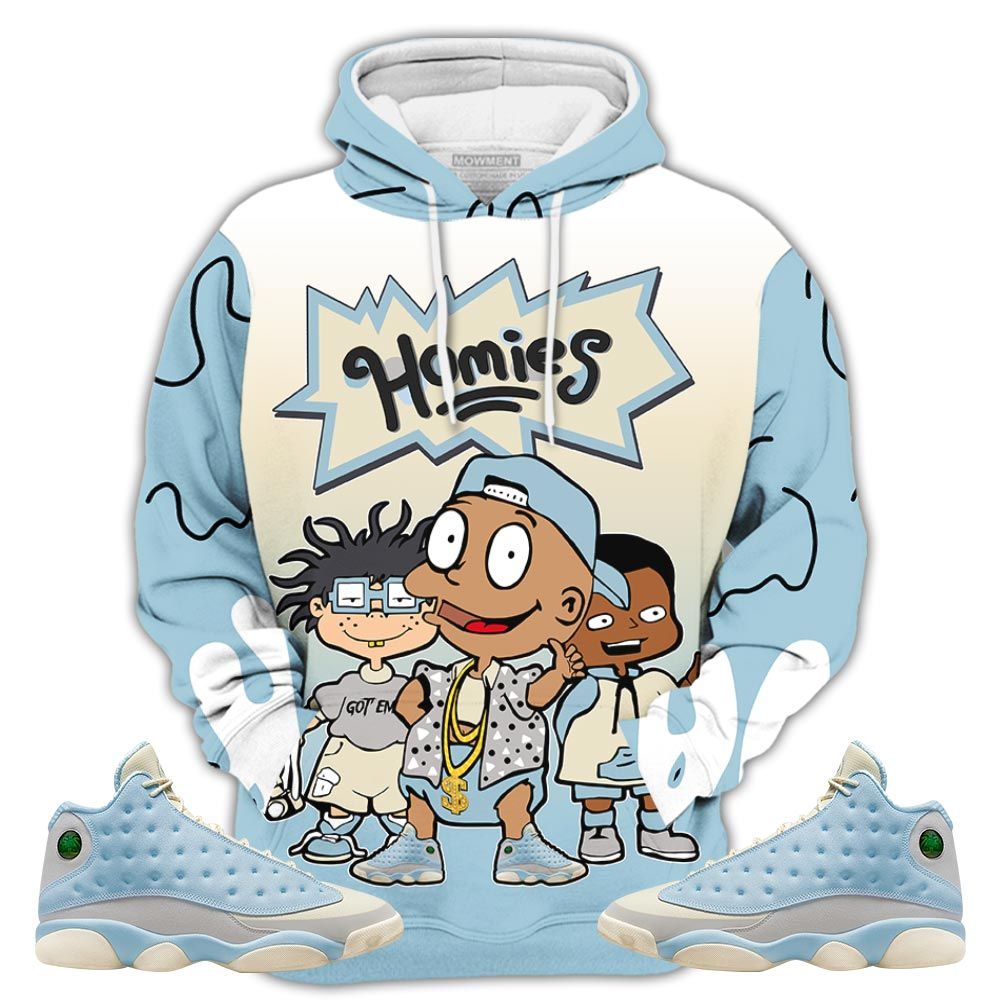 Sauce Cartoon 90S Homies Sneaker Shirt Match Solefly 13S, Jordan 13 Retro Solefly Hoodie Sweatshirt Tee All Over Print MKO Shirt
