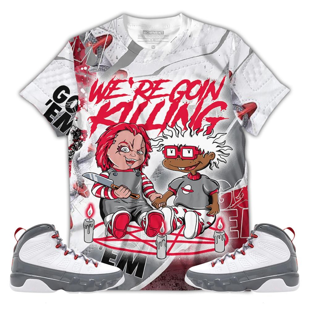 Sauce Chucky Chuckie Rugrats Horror Sneaker Shirt Match Fire Red 9S, Jordan 9 Retro Fire Red Hoodie Sweatshirt Tee All Over Print MKO Shirt