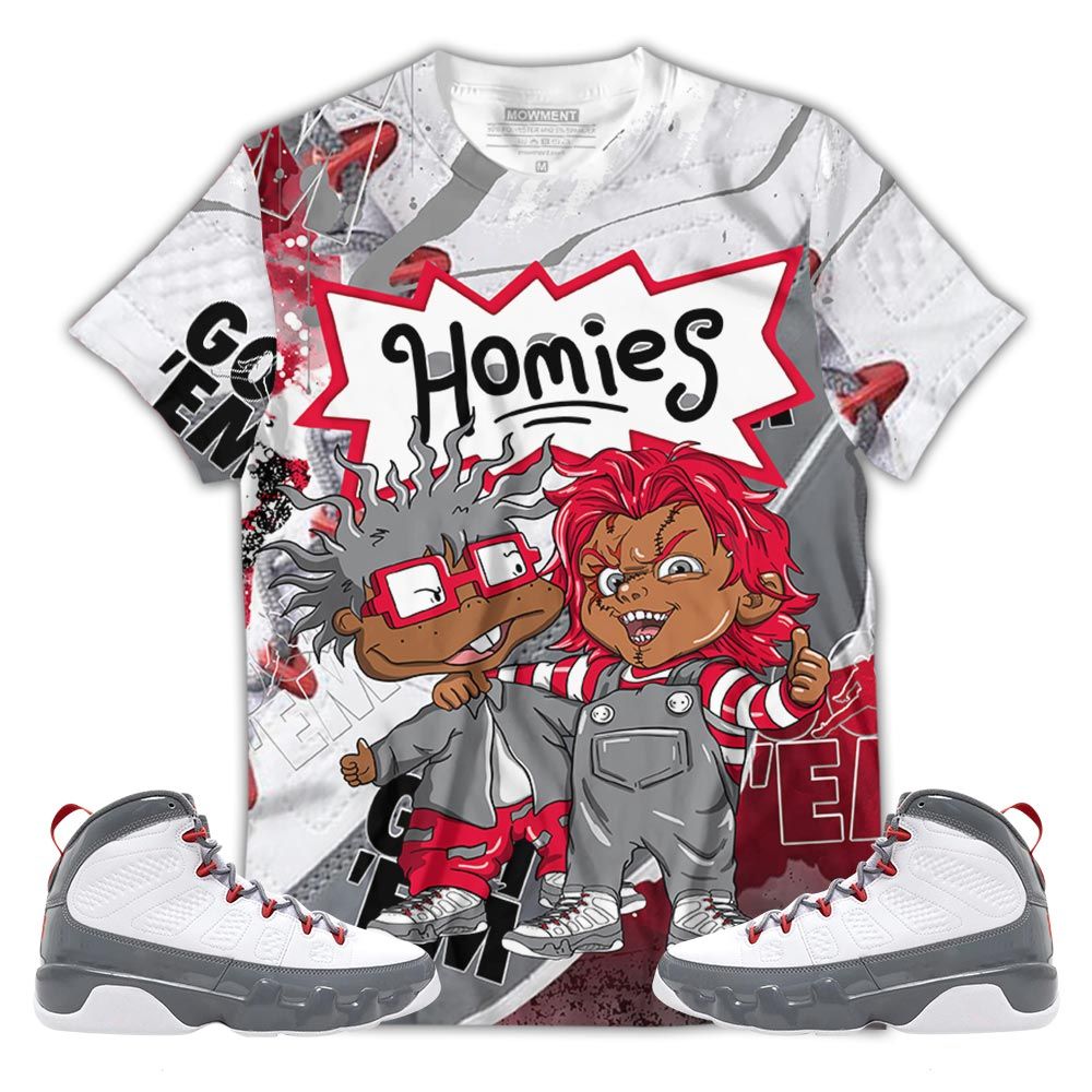 Sauce Chucky Chuckie Sneaker Shirt Match Fire Red 9S, Jordan 9 Retro Fire Red Hoodie Sweatshirt Tee All Over Print MKO Shirt