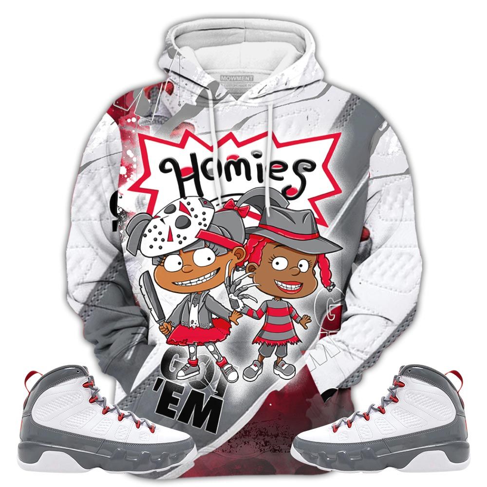 Sauce Homies Rugrats Susie Horror Sneaker Shirt Match Fire Red 9S, Jordan 9 Retro Fire Red Hoodie Sweatshirt Tee All Over Print MKO Shirt