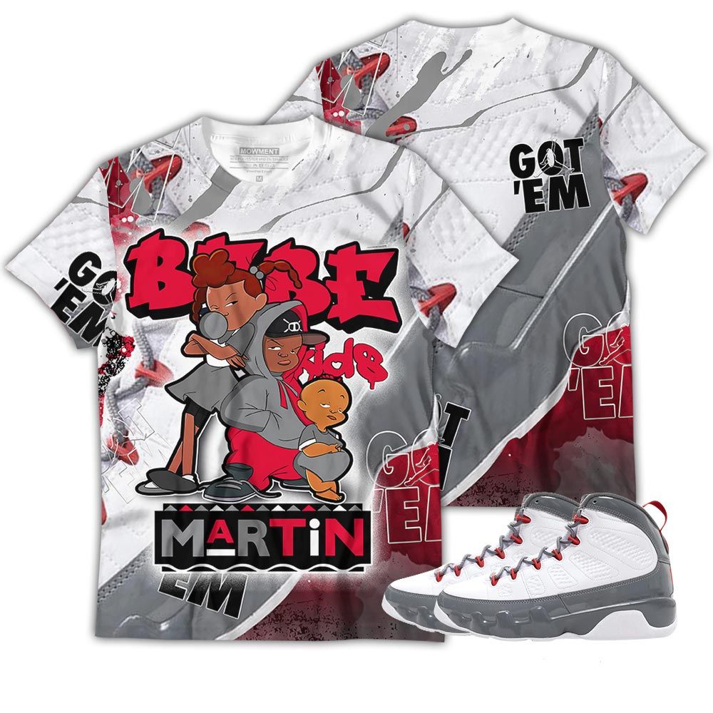 Sauce Martin Babes Kids 90S Sneaker Shirt Match Grey Fire Red 9S, Jordan 9 Retro Fire Red Hoodie Sweatshirt Tee All Over Print MKO Shirt Sauce Martin Babes Kids 90S Sneaker Shirt Match Grey Fire Red 9S, Jordan 9 Retro Fire Red Hoodie Sweatshirt Tee All Over Print MKO Shirt