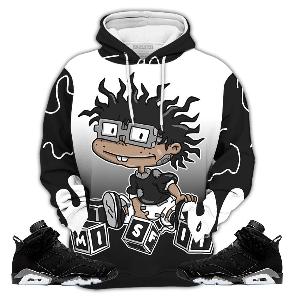 Sauce Misfit Rugrats Sneaker Shirt Match Retro Metallic Silver 6S, Jordan 6 Black Chrome Hoodie Sweatshirt Tee All Over Print MKO Shirt