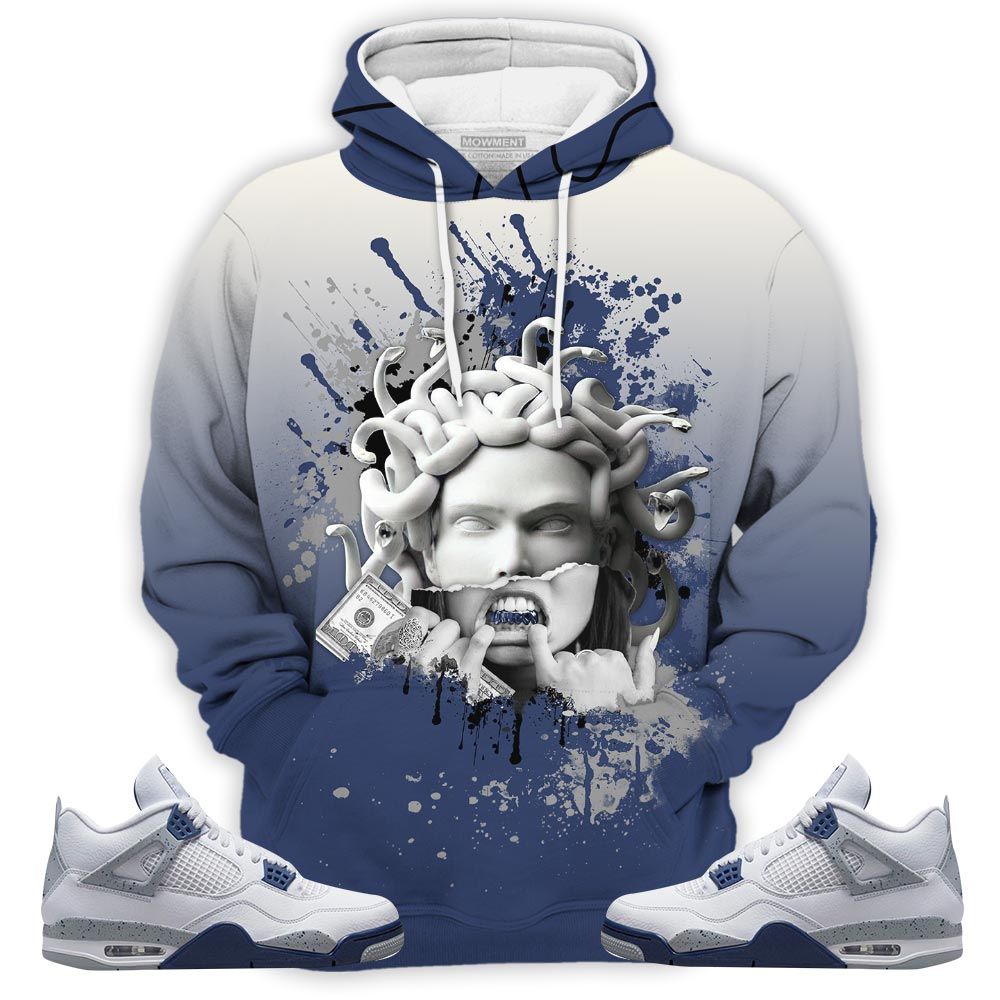Sauce Money Talk Got Em Sneaker Shirt Match Midnight Navy 4S, Jordan 4 Retro Midnight Navy Hoodie Sweatshirt Tee All Over Print MKO Shirt