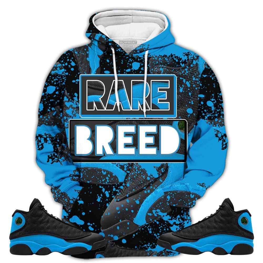 Sauce Rare Breed Sneaker Shirt Match Black University Blue 13S, Jordan 13 Black University Blue 2022 Hoodie Sweatshirt Tee All Over Print MKO Shirt