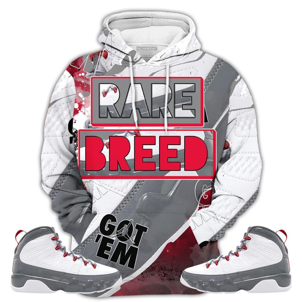 Sauce Rare Breed Sneaker Shirt Match Fire Red 9S, Jordan 9 Retro Fire Red Hoodie Sweatshirt Tee All Over Print MKO Shirt