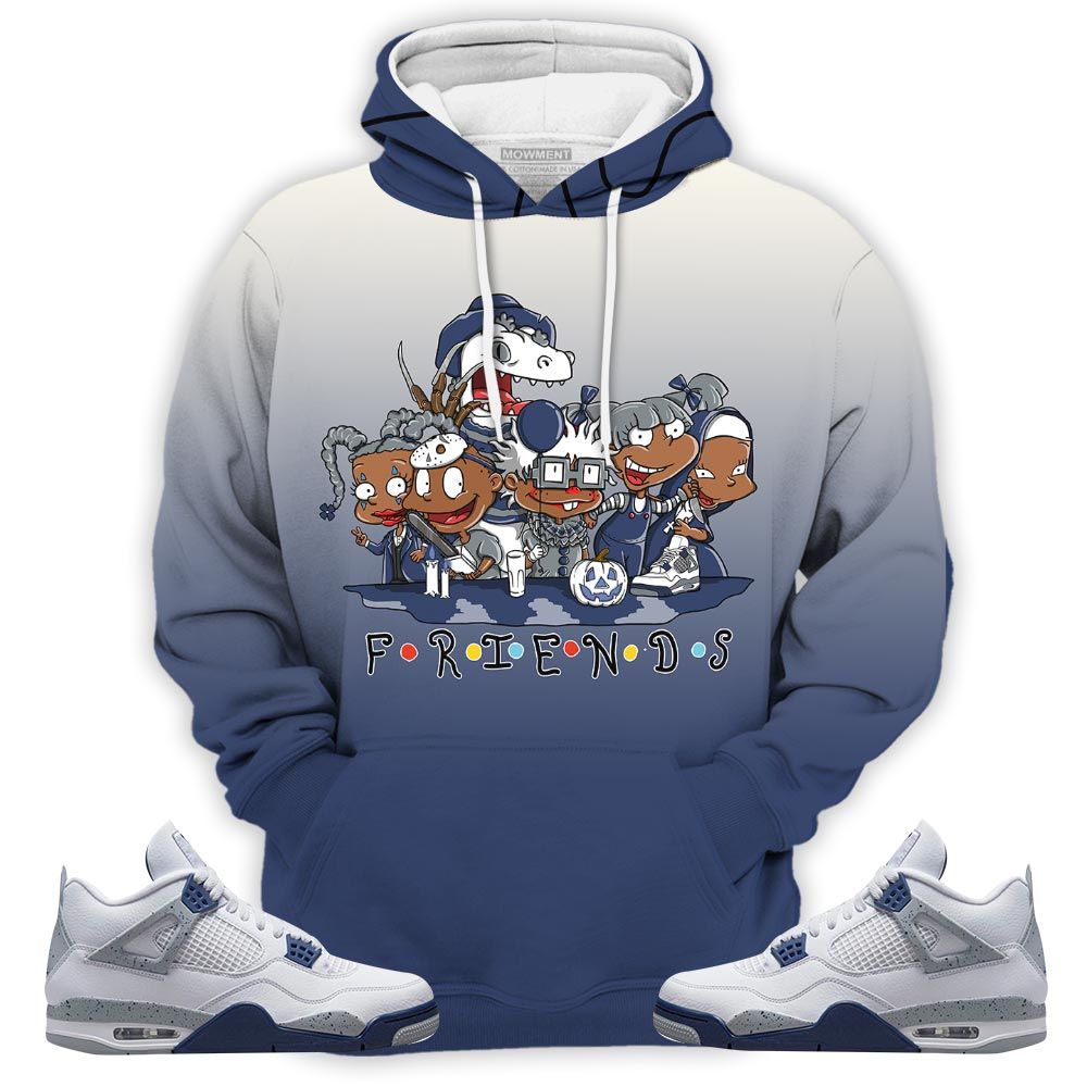 Sauce Rugrats Friends Horror Sneaker Shirt Match Midnight Navy 4S, Jordan 4 Retro Midnight Navy Hoodie Sweatshirt Tee All Over Print MKO Shirt