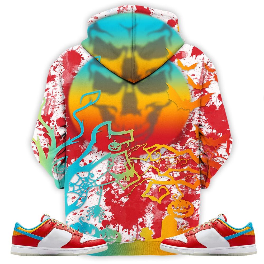 Scary Halloween Loser Lover Sneaker Shirt Match Fruity Pebbles Shoes, Dunk Low Fruity Pebbles Hoodie Sweatshirt Tee All Over Print MKO Shirt