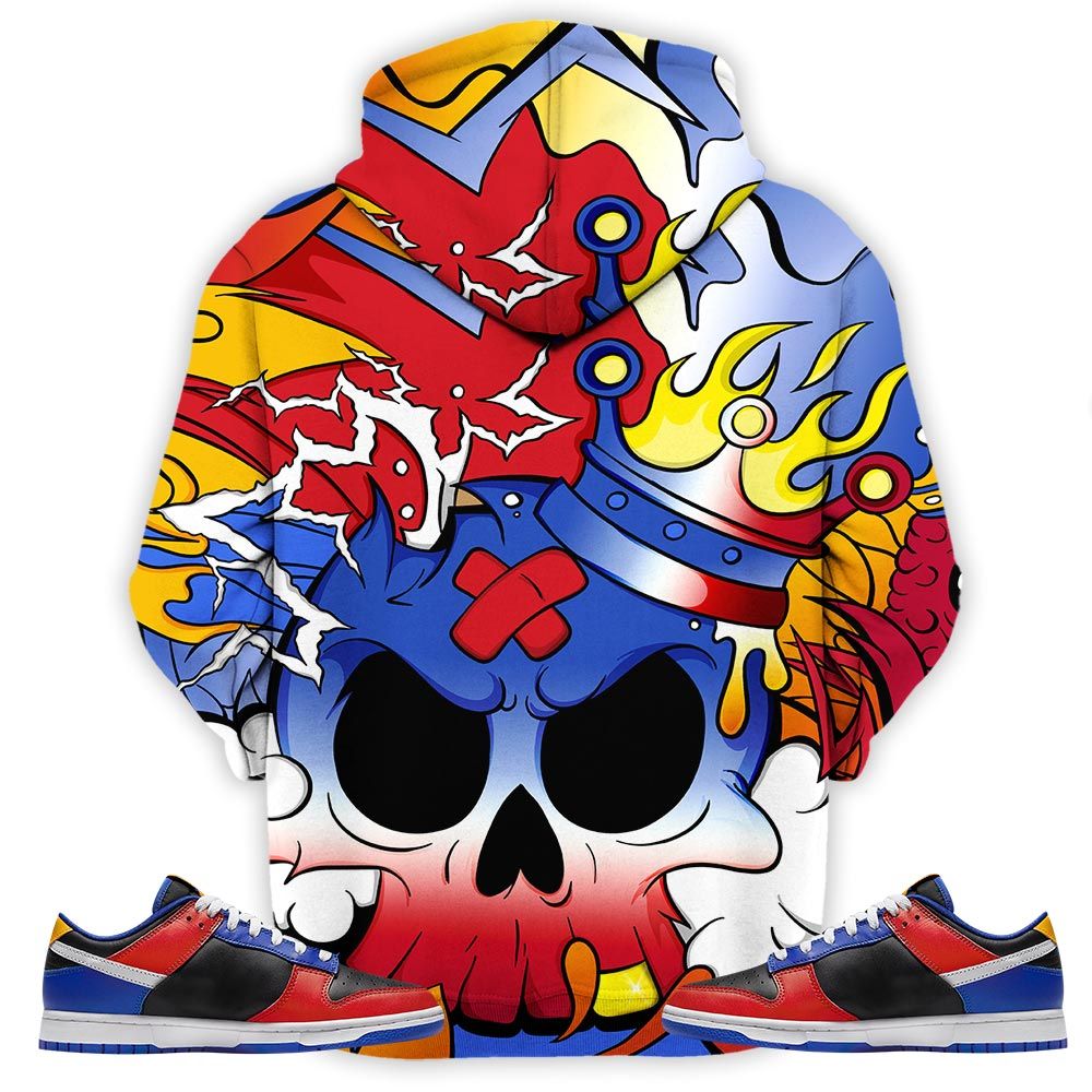 Scary Skull 90S Sneaker Shirt Match Low Tsu Tiger, Dunk Low Tsu Tiger Hoodie Sweatshirt Tee All Over Print MKO Shirt