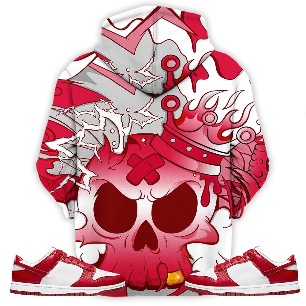Scary Skull 90S Sneaker Shirt Match Next Nature White Gym Red, Dunk Low Gym Red Hoodie Sweatshirt Tee All Over Print MKO Shirt