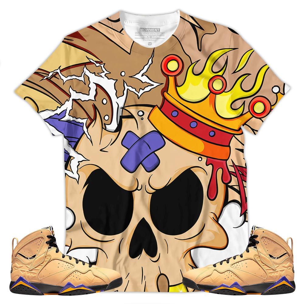 Scary Skull 90S Sneaker Shirt Match Vachetta Tan 7S, Jordan 7 Se Afrobeats Hoodie Sweatshirt Tee All Over Print MKO Shirt