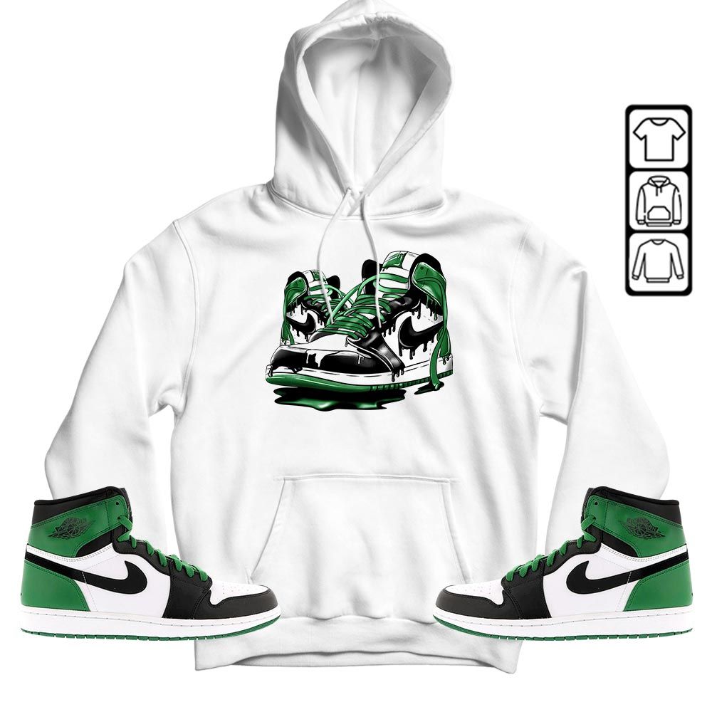 Shoe Dripping Sneaker Shirt Match Lucky Green 1s, Jordan 1 Lucky Green MKO T-Shirt