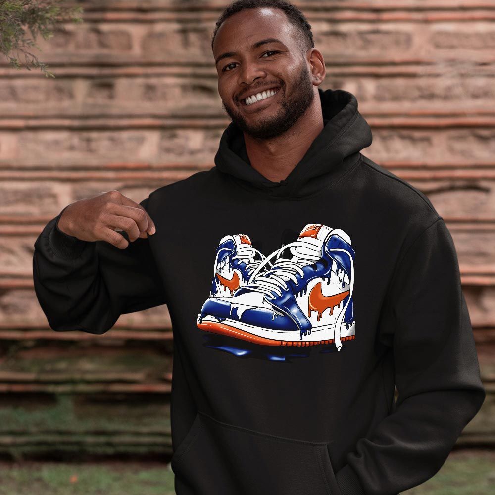 Shoe Dripping Sneaker Shirt Match Mid Knicks 1s, Jordan 1 Mid Knicks MKO T-Shirt Shoe Dripping Sneaker Shirt Match Mid Knicks 1s, Jordan 1 Mid Knicks MKO T-Shirt