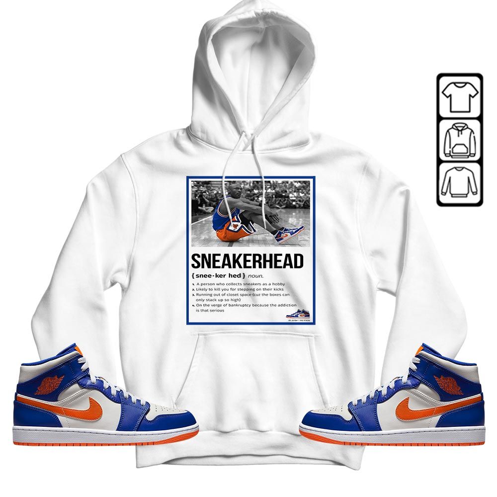 Shoes Basketball Goat Number 23 Sneaker Shirt Match Mid Knicks 1s, Jordan 1 Mid Knicks MKO T-Shirt