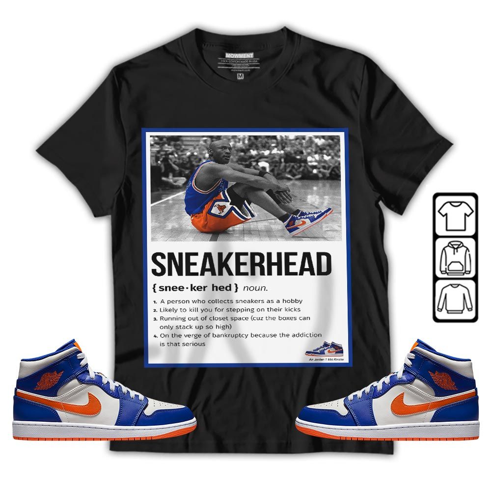 Shoes Basketball Goat Number 23 Sneaker Shirt Match Mid Knicks 1s, Jordan 1 Mid Knicks MKO T-Shirt