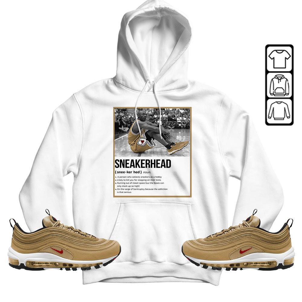 Shoes Basketball Goat Sneaker Shirt Match Air Max 97 Metallic Gold, Air Max 97 Gold Bullet MKO T-Shirt