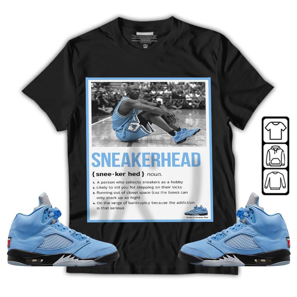 Shoes Basketball Goat Sneaker Shirt Match Retro University Blue 5s, Jordan 5 University Blue MKO T-Shirt