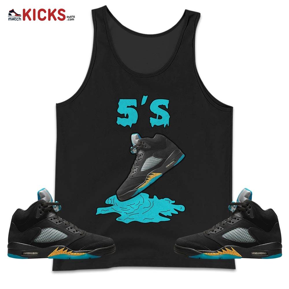 Shoes Dripping Sneaker Shirt Match 2023 Retro Aqua 5s, Jordan 5 Aqua MKO Tank Top Shoes Dripping Sneaker Shirt Match 2023 Retro Aqua 5s, Jordan 5 Aqua MKO Tank Top