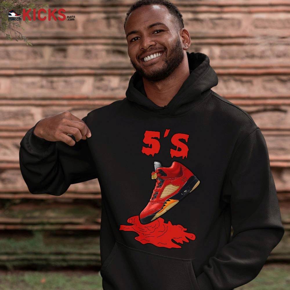 Shoes Dripping Sneaker Shirt Match 5 Dunk On Mars, Jordan 5 Mars For Her MKO T-Shirt Shoes Dripping Sneaker Shirt Match 5 Dunk On Mars, Jordan 5 Mars For Her MKO T-Shirt