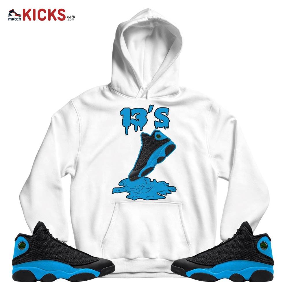 Shoes Dripping Sneaker Shirt Match Black University Blue 13s, Jordan 13 Black University Blue 2022 MKO T-Shirt Shoes Dripping Sneaker Shirt Match Black University Blue 13s, Jordan 13 Black University Blue 2022 MKO T-Shirt