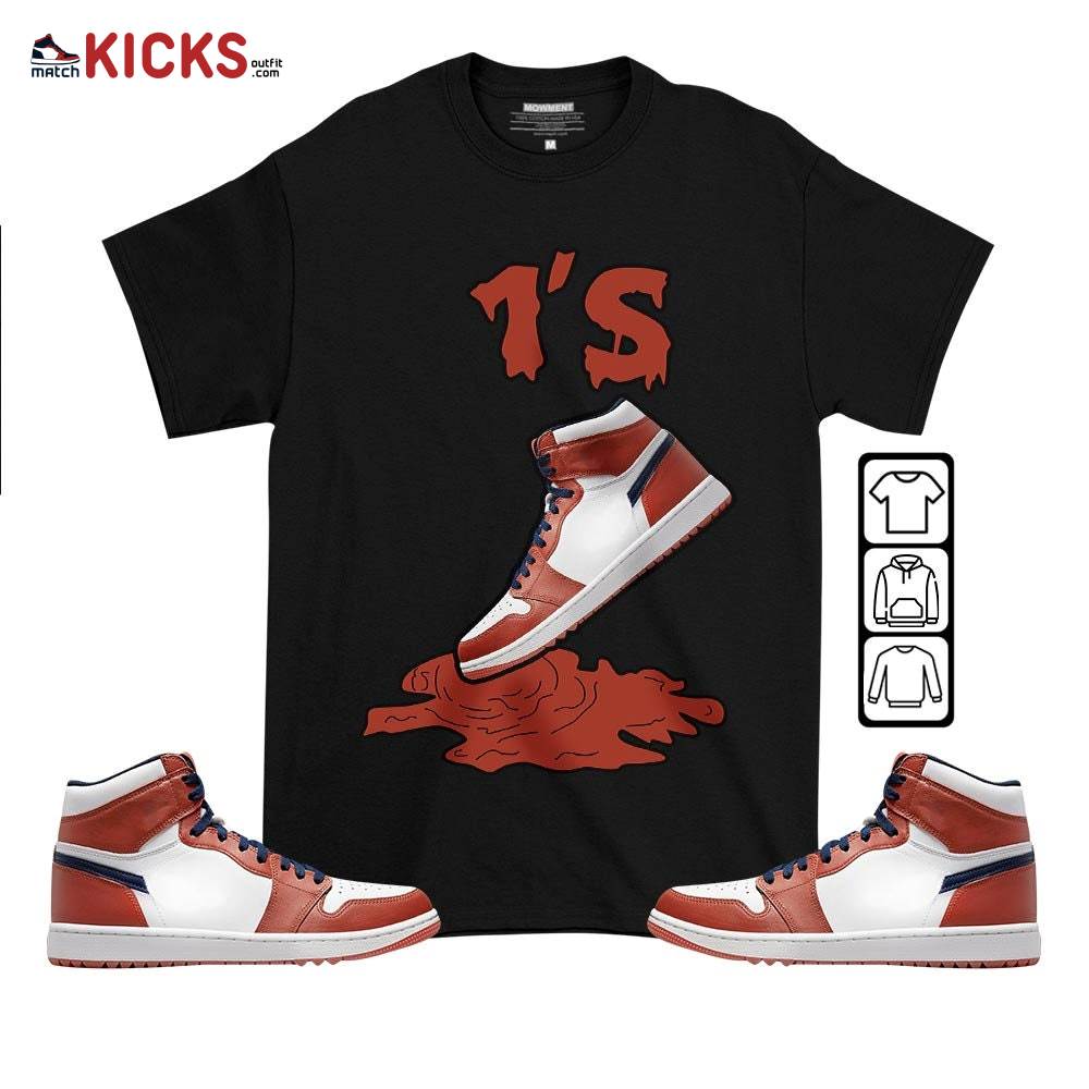 Shoes Dripping Sneaker Shirt Match Eastside Golf 1s, Jordan 1 High Eastside Golf MKO T-Shirt