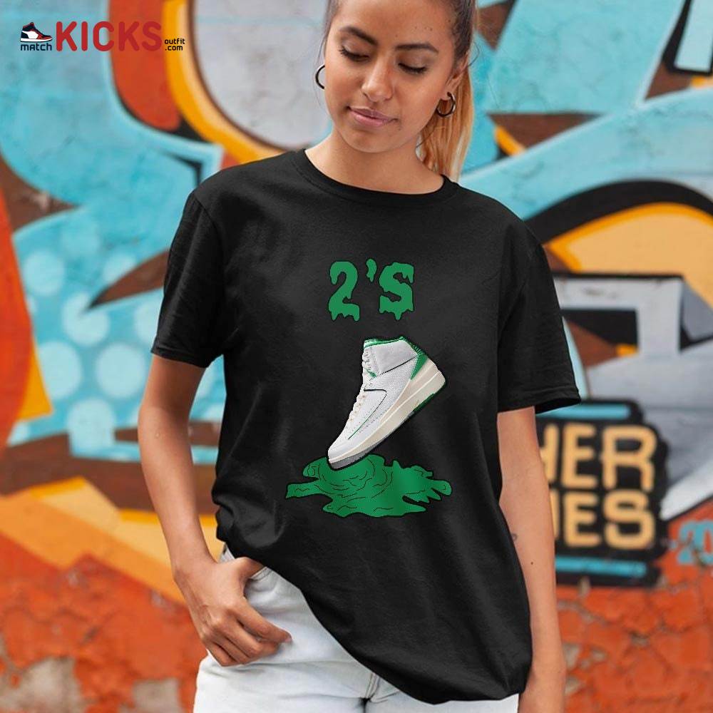Shoes Dripping Sneaker Shirt Match Lucky Green 2s, Jordan 2 Lucky Green MKO Sweatshirt Shoes Dripping Sneaker Shirt Match Lucky Green 2s, Jordan 2 Lucky Green MKO Sweatshirt