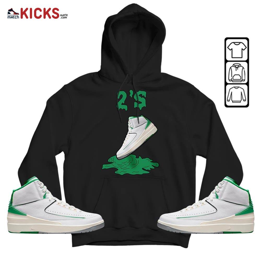 Shoes Dripping Sneaker Shirt Match Lucky Green 2s, Jordan 2 Lucky Green MKO Sweatshirt Shoes Dripping Sneaker Shirt Match Lucky Green 2s, Jordan 2 Lucky Green MKO Sweatshirt