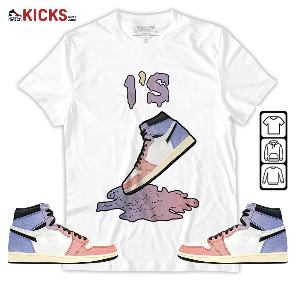 Shoes Dripping Sneaker Shirt Match Retro Skyline 1s, Jordan 1 High OG Skyline MKO T-Shirt