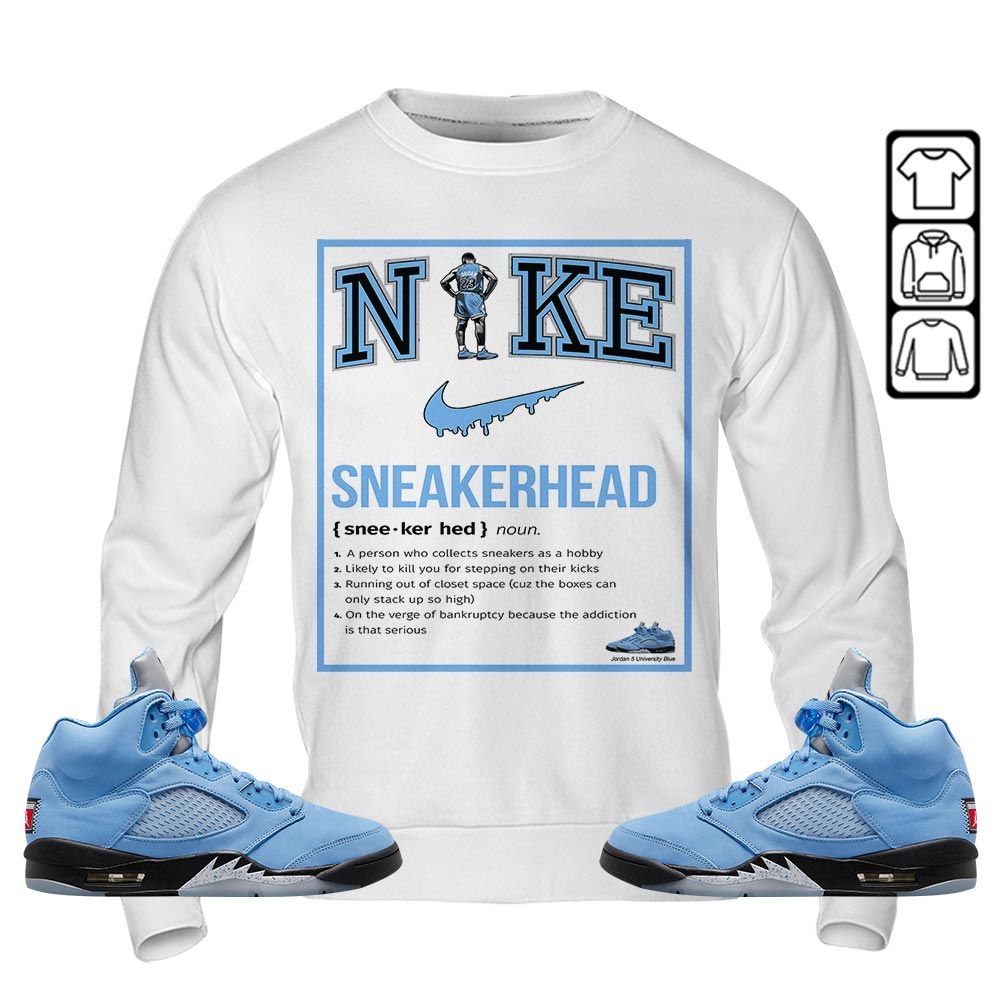 Shoes GOAT 23 Basketball Sneaker Shirt Match Retro University Blue 5s, Jordan 5 University Blue MKO T-Shirt Shoes GOAT 23 Basketball Sneaker Shirt Match Retro University Blue 5s, Jordan 5 University Blue MKO T-Shirt