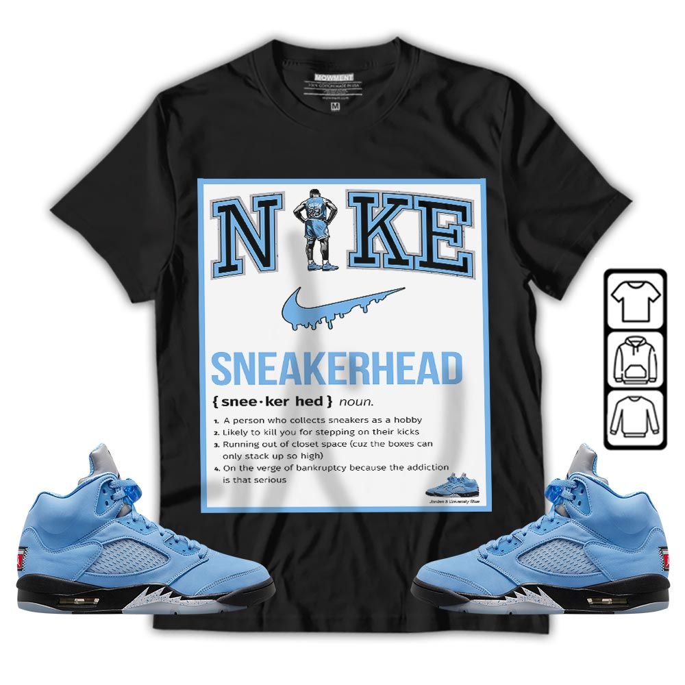 Shoes GOAT 23 Basketball Sneaker Shirt Match Retro University Blue 5s, Jordan 5 University Blue MKO T-Shirt