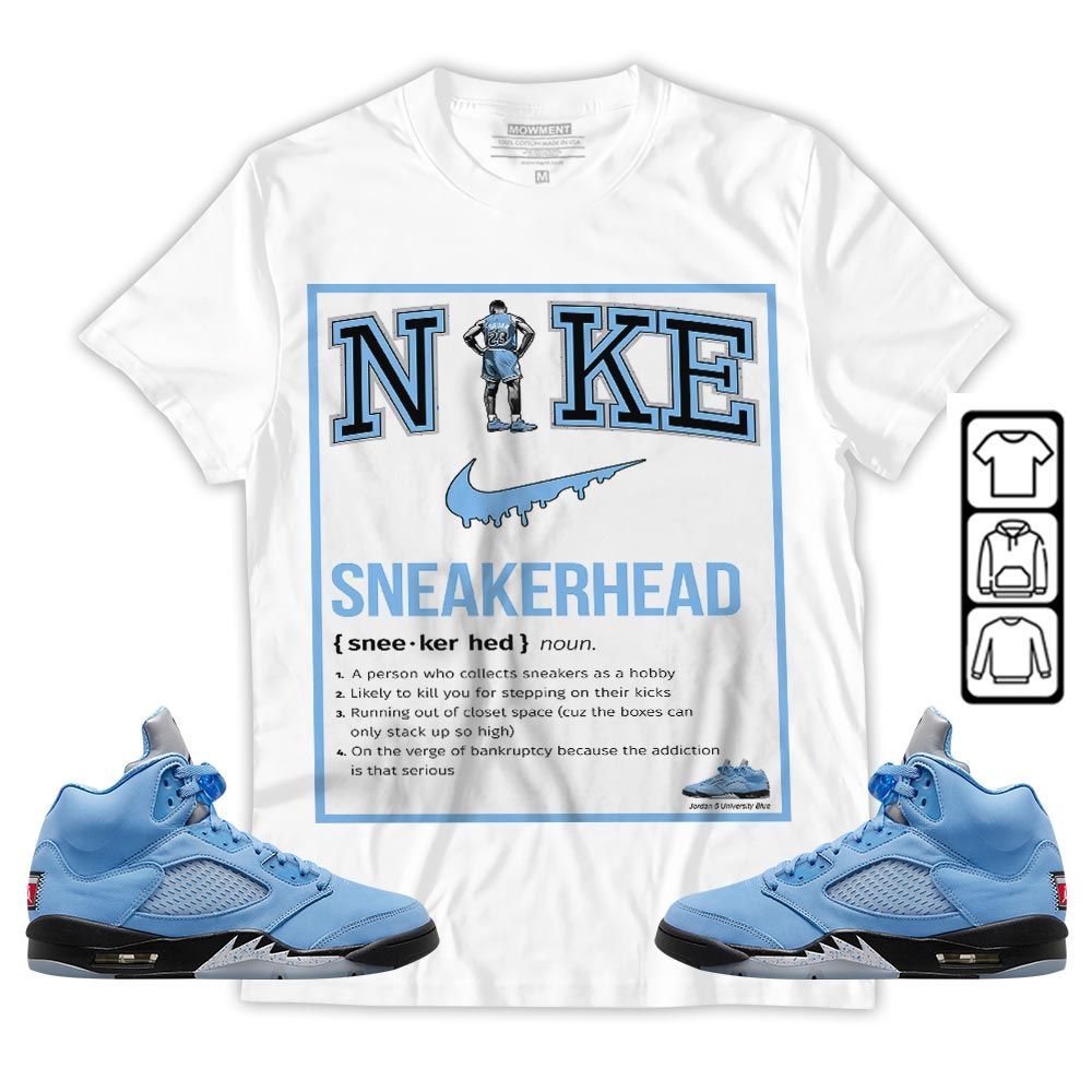 Shoes GOAT 23 Basketball Sneaker Shirt Match Retro University Blue 5s, Jordan 5 University Blue MKO T-Shirt Shoes GOAT 23 Basketball Sneaker Shirt Match Retro University Blue 5s, Jordan 5 University Blue MKO T-Shirt