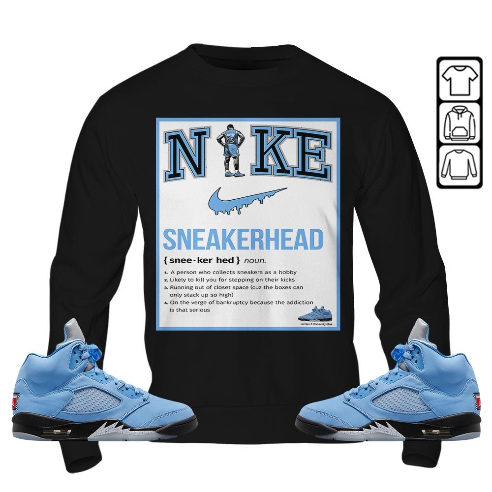 Shoes GOAT 23 Basketball Sneaker Shirt Match Retro University Blue 5s, Jordan 5 University Blue MKO T-Shirt Shoes GOAT 23 Basketball Sneaker Shirt Match Retro University Blue 5s, Jordan 5 University Blue MKO T-Shirt