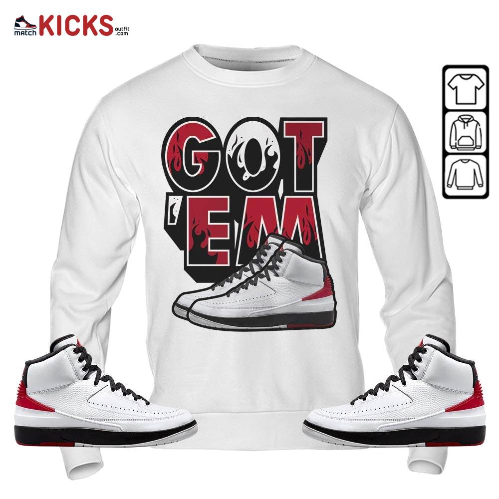 Shoes Got Em Drip Sneaker Shirt Match 2 Chicago Varsity Red, Jordan Retro 2 Chicago MKO Sweatshirt Shoes Got Em Drip Sneaker Shirt Match 2 Chicago Varsity Red, Jordan Retro 2 Chicago MKO Sweatshirt