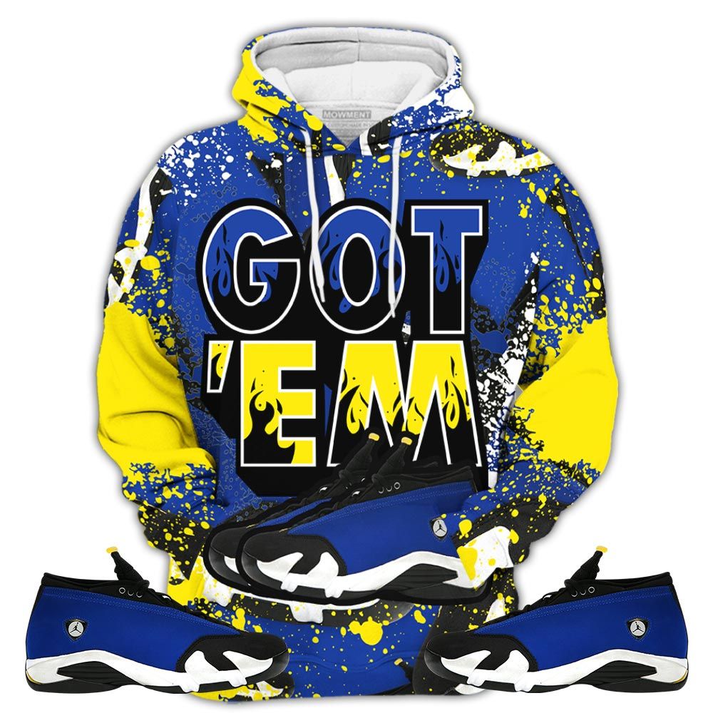 Shoes Got Em Drip Sneaker Shirt Match 2023 Blue Laney 14S, Jordan 14 Laney Hoodie Sweatshirt Tee All Over Print MKO Shirt Shoes Got Em Drip Sneaker Shirt Match 2023 Blue Laney 14S, Jordan 14 Laney Hoodie Sweatshirt Tee All Over Print MKO Shirt