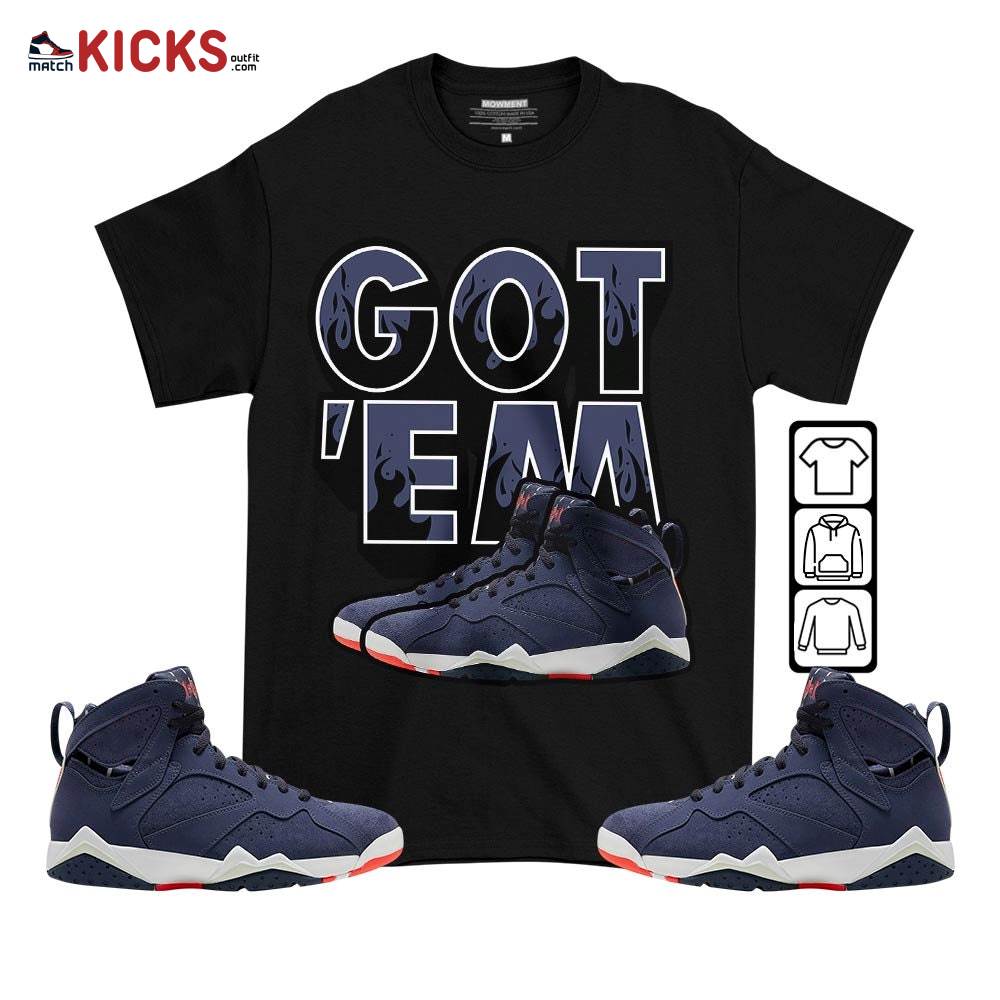 Shoes Got Em Drip Sneaker Shirt Match 7 Neutral Indigo, Jordan 7 Quai 54 MKO T-Shirt