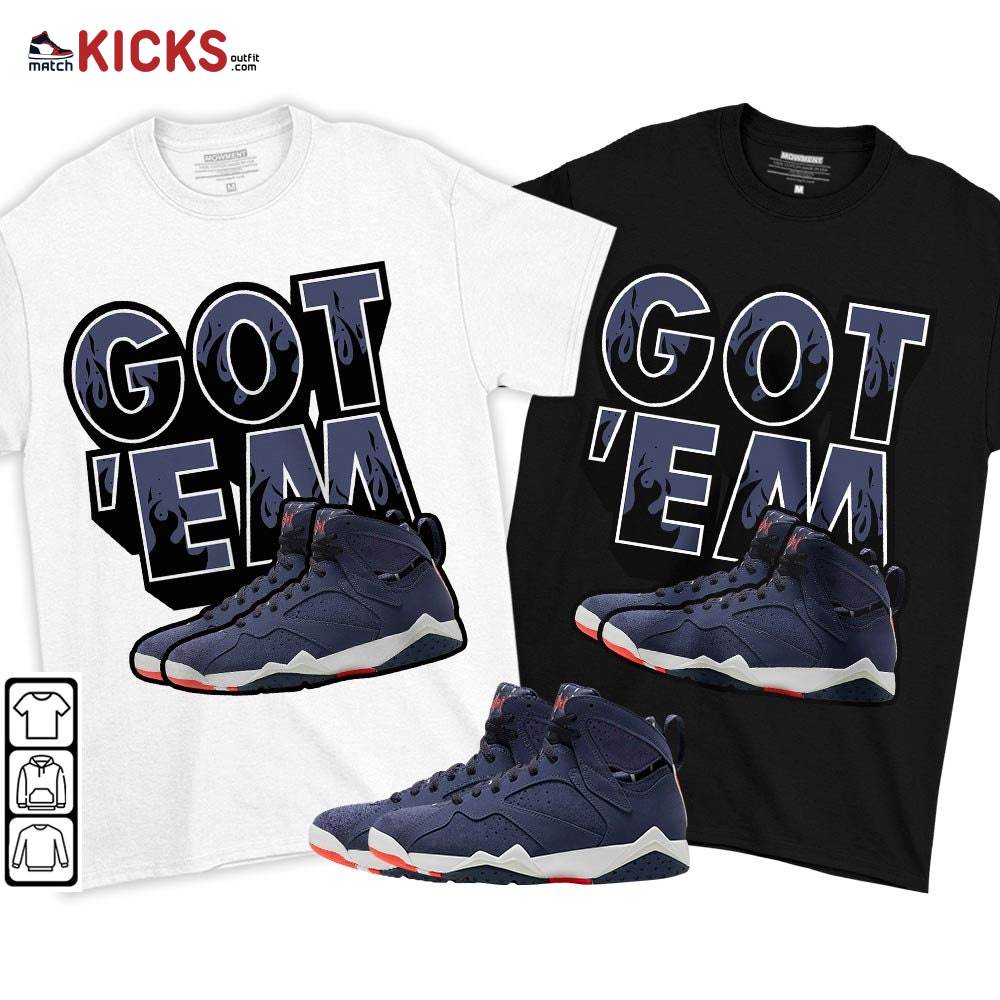Shoes Got Em Drip Sneaker Shirt Match 7 Neutral Indigo, Jordan 7 Quai 54 MKO T-Shirt