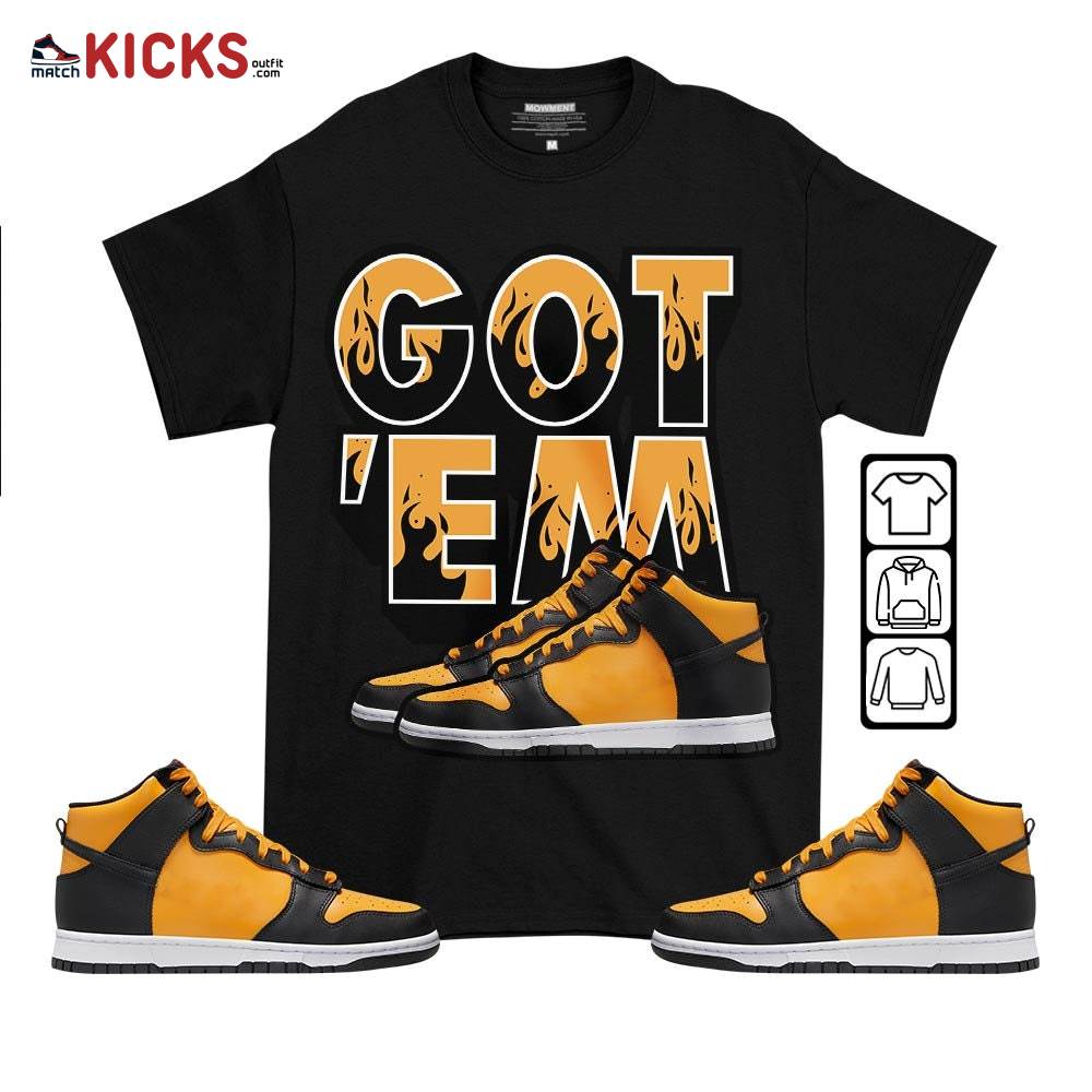 Shoes Got Em Drip Sneaker Shirt Match Dunk Reverse Goldenrod, Dunk High Bruce Lee MKO T-Shirt