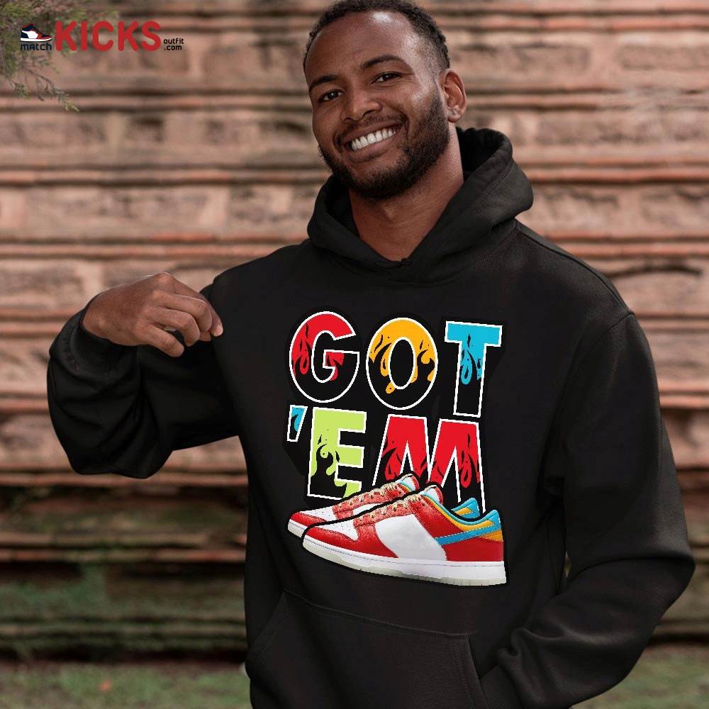 Shoes Got Em Drip Sneaker Shirt Match Fruity Pebbles Dunk Low, Dunk Low Fruity Pebbles MKO T-Shirt Shoes Got Em Drip Sneaker Shirt Match Fruity Pebbles Dunk Low, Dunk Low Fruity Pebbles MKO T-Shirt