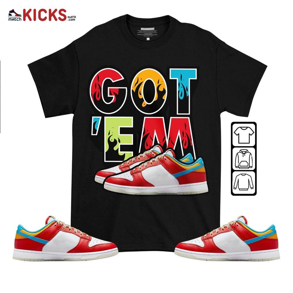 Shoes Got Em Drip Sneaker Shirt Match Fruity Pebbles Dunk Low, Dunk Low Fruity Pebbles MKO T-Shirt Shoes Got Em Drip Sneaker Shirt Match Fruity Pebbles Dunk Low, Dunk Low Fruity Pebbles MKO T-Shirt