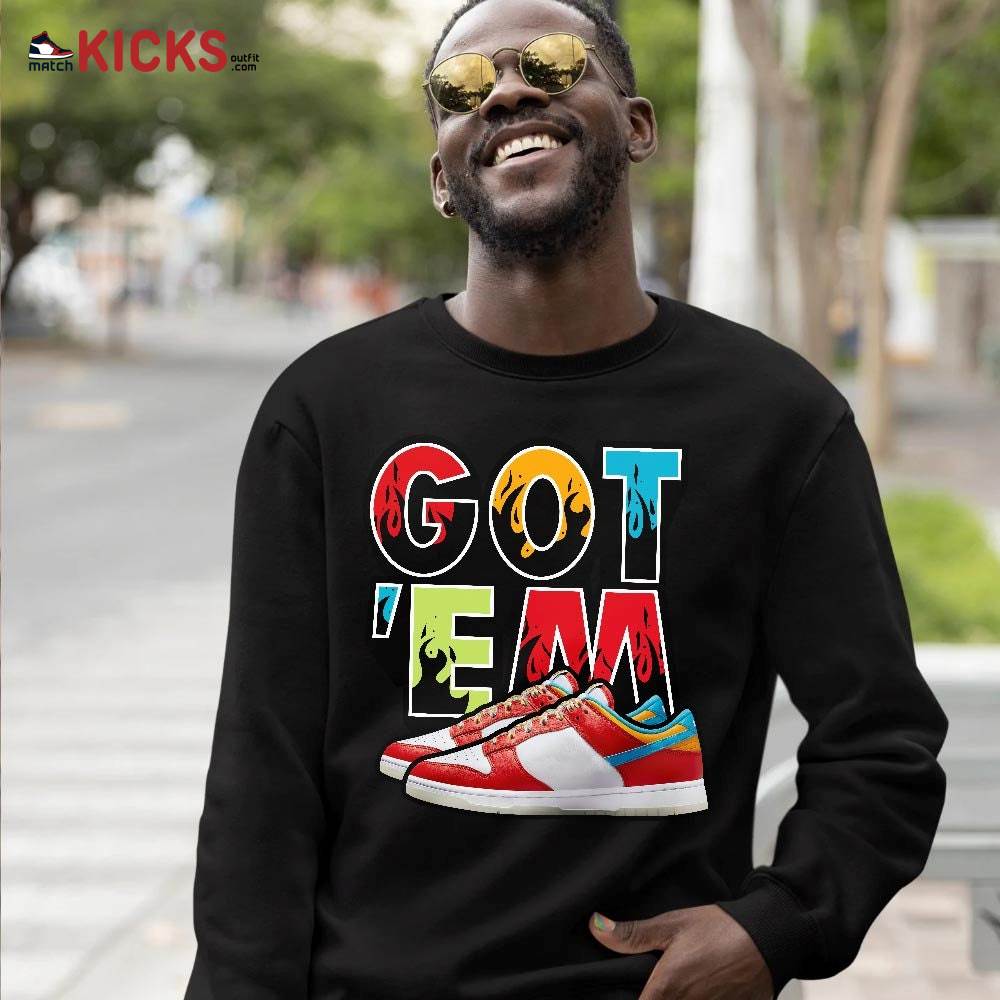 Shoes Got Em Drip Sneaker Shirt Match Fruity Pebbles Dunk Low, Dunk Low Fruity Pebbles MKO T-Shirt Shoes Got Em Drip Sneaker Shirt Match Fruity Pebbles Dunk Low, Dunk Low Fruity Pebbles MKO T-Shirt