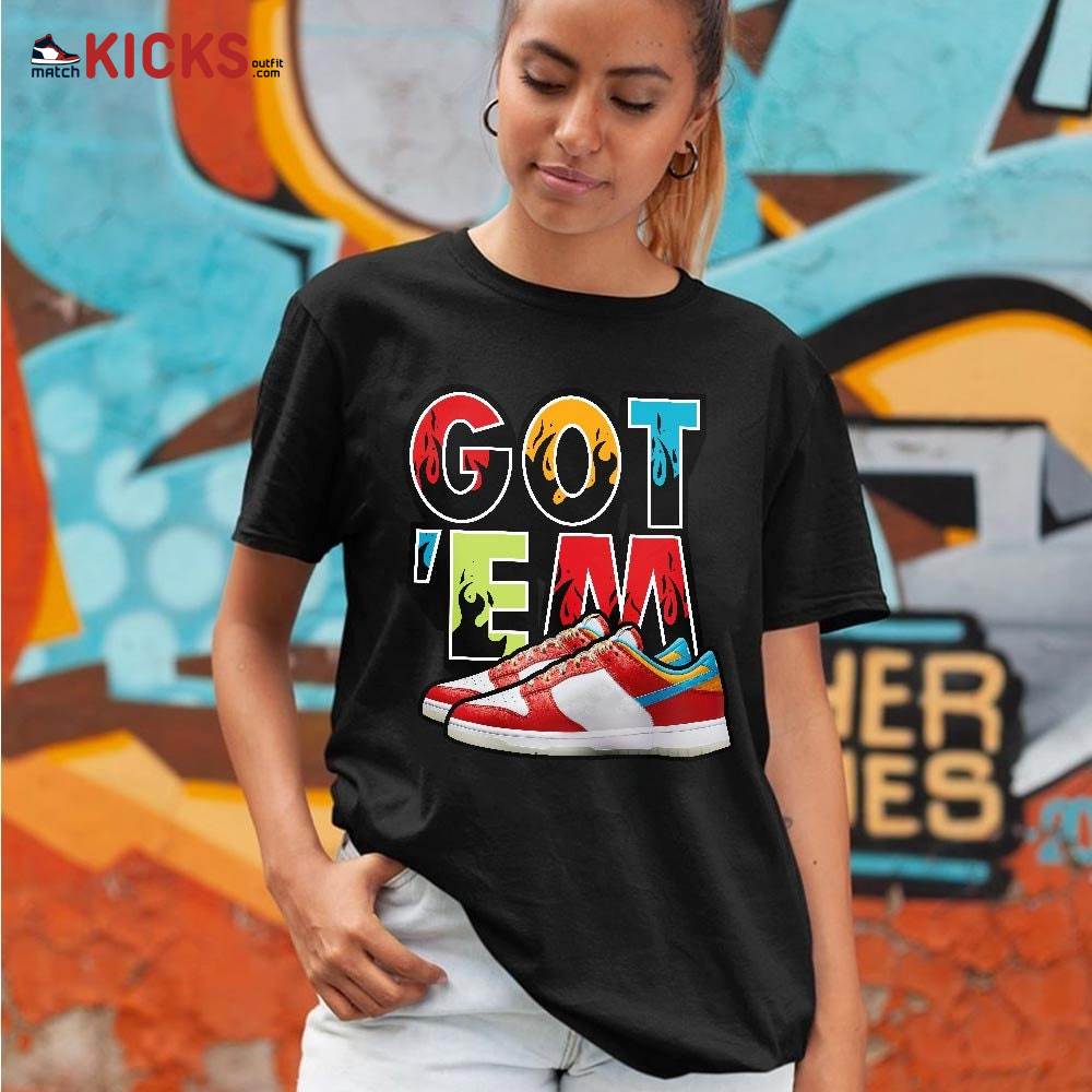 Shoes Got Em Drip Sneaker Shirt Match Fruity Pebbles Dunk Low, Dunk Low Fruity Pebbles MKO T-Shirt Shoes Got Em Drip Sneaker Shirt Match Fruity Pebbles Dunk Low, Dunk Low Fruity Pebbles MKO T-Shirt
