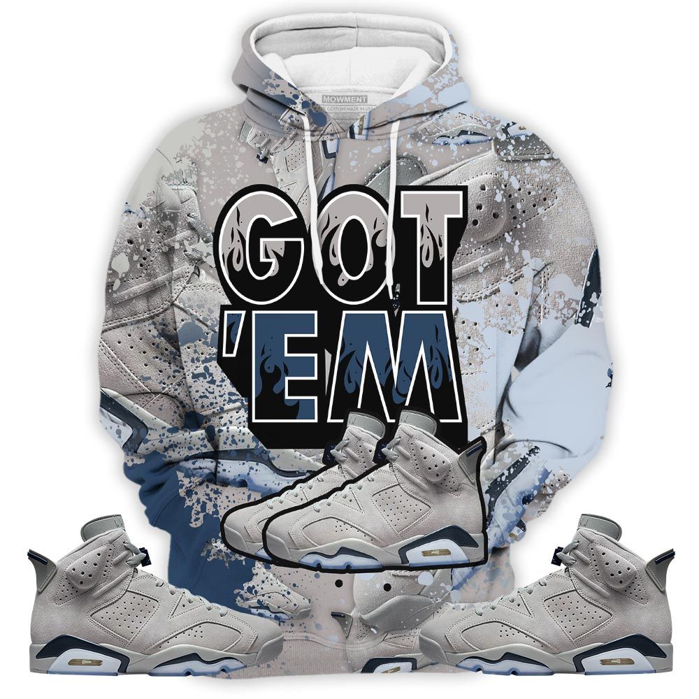 Shoes Got Em Drip Sneaker Shirt Match Georgetown 6S, Jordan 6 Retro Georgetown Hoodie Sweatshirt Tee All Over Print MKO Shirt Shoes Got Em Drip Sneaker Shirt Match Georgetown 6S, Jordan 6 Retro Georgetown Hoodie Sweatshirt Tee All Over Print MKO Shirt