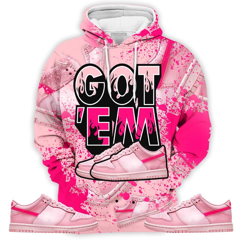 Shoes Got Em Drip Sneaker Shirt Match Low Triple Pink, Dunk Low Triple Pink Hoodie Sweatshirt Tee All Over Print MKO Shirt