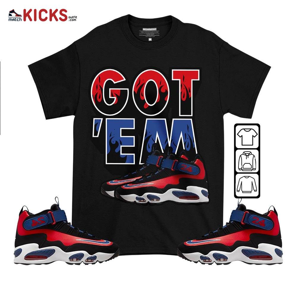 Shoes Got Em Drip Sneaker Shirt Match Max 1 Navy Red Black, Air Griffey Max 1 Black Red Navy Blue MKO T-Shirt Shoes Got Em Drip Sneaker Shirt Match Max 1 Navy Red Black, Air Griffey Max 1 Black Red Navy Blue MKO T-Shirt